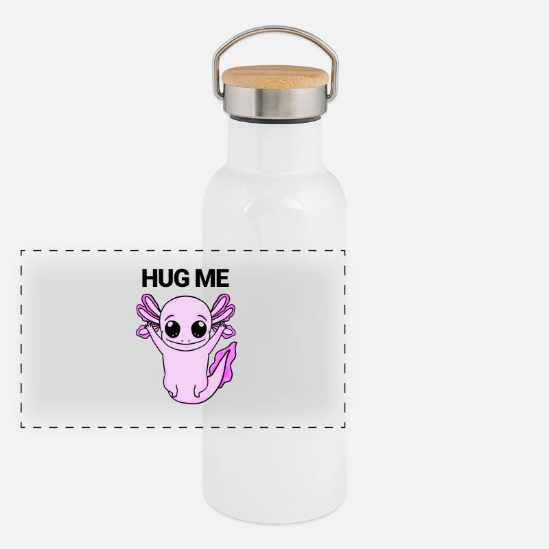 Axolotl Hug Panoramic Thermal Bottle with Bamboo Lid