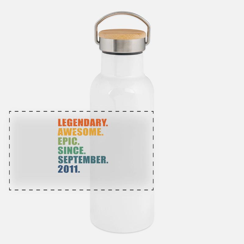 12e anniversaire, septembre 2011, 12e anniversaire Gourde isotherme avec bouchon en bambou