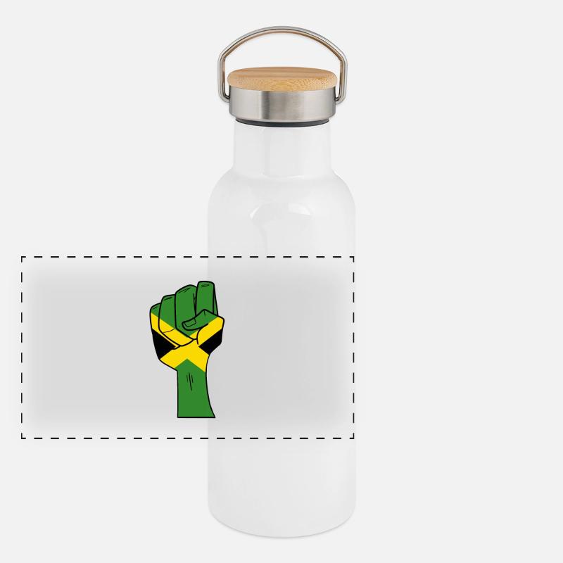 Jamaïque Gourde isotherme avec bouchon en bambou