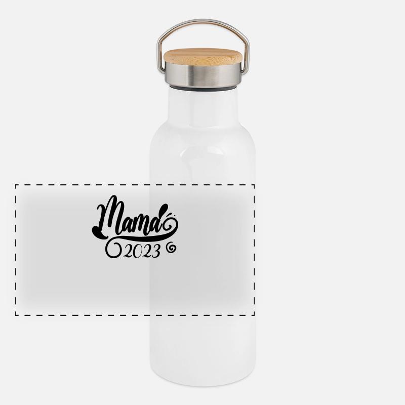 Mama 2023 Mutter Panorama Thermosflasche mit Bambusdeckel