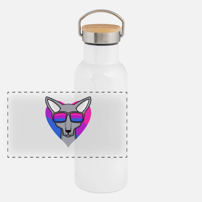 Cadeau bisexuel Sphynx Cat Gourde isotherme avec bouchon en bambou