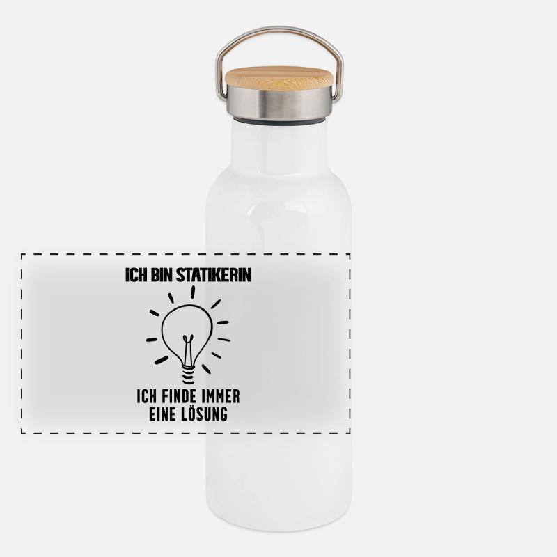Statikerin Beruf Ausbildung Panorama Thermosflasche mit Bambusdeckel