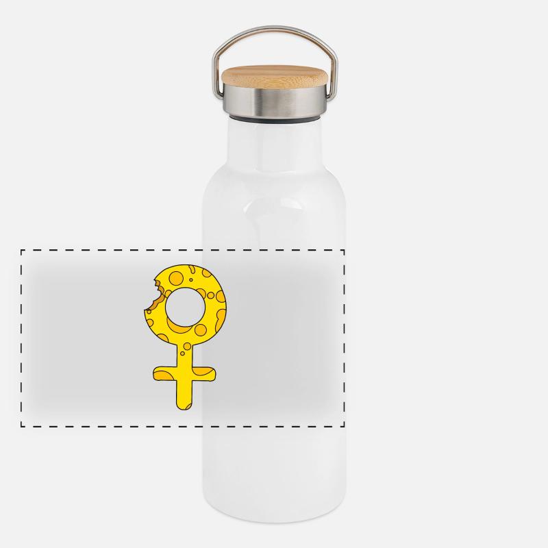 Frau - Weiblichkeit Symbol Panorama Thermosflasche mit Bambusdeckel