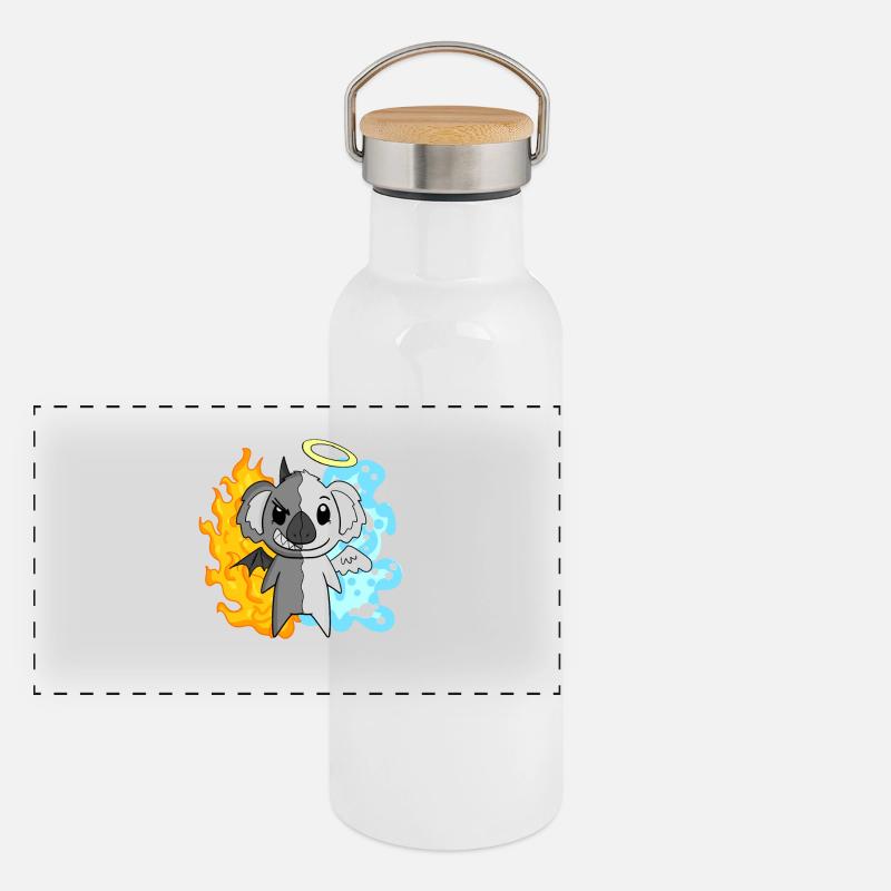 Koala - Angels and Devils Panoramic Thermal Bottle with Bamboo Lid