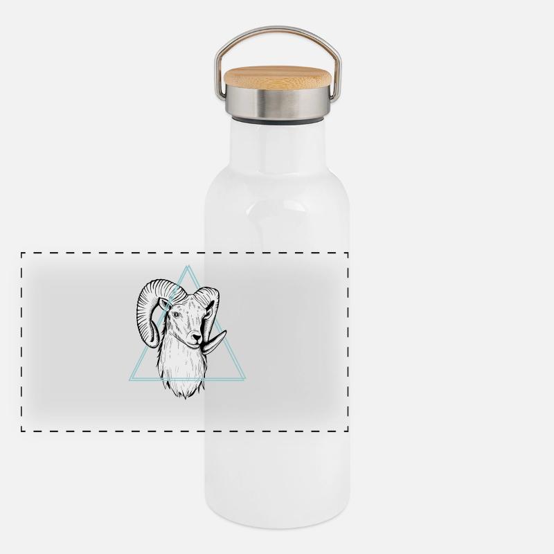 Widder Panorama Thermosflasche mit Bambusdeckel