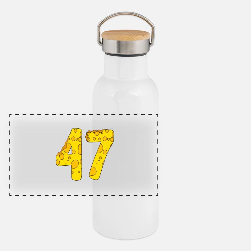47 years old - 47th birthday gift - 1947 Panoramic Thermal Bottle with Bamboo Lid