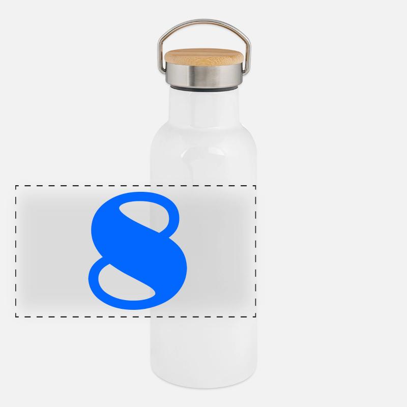 8. 8 YEARS. EIGHT. 8TH ANNIVERSARY. ANNIVERSARY Panoramic Thermal Bottle with Bamboo Lid
