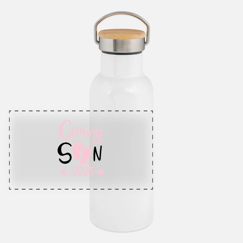 Enceinte 2023 Gourde isotherme avec bouchon en bambou