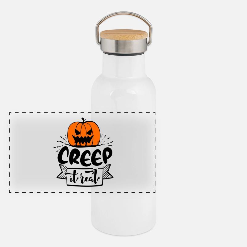 Creep it Real Gourde isotherme avec bouchon en bambou