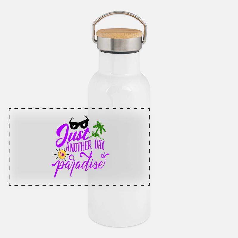 Just another Day in Paradise Panoramic Thermal Bottle with Bamboo Lid