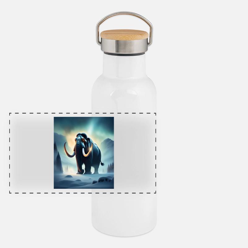 scary evil mammoth Panoramic Thermal Bottle with Bamboo Lid