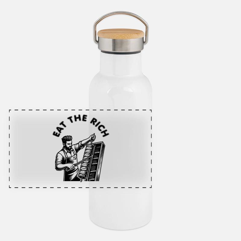 Eat the rich Panoramic Thermal Bottle with Bamboo Lid