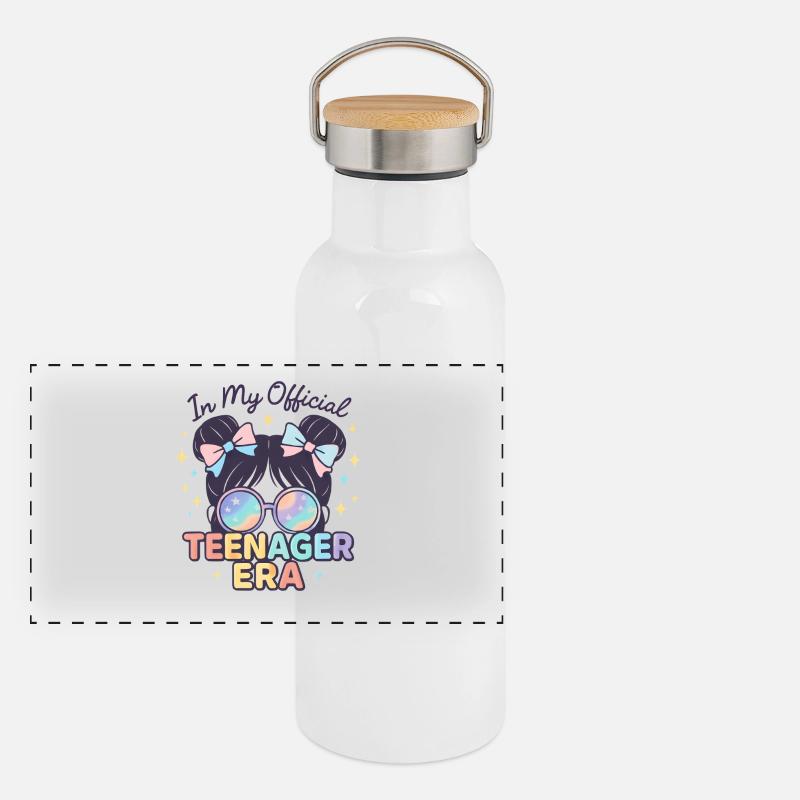 13. Geburtstag Mädchen Geschenkidee Teenager Panorama Thermosflasche mit Bambusdeckel