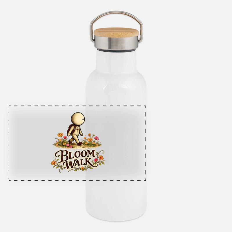 The Little Thought | Bloom Walk Blossom Trail Panoramic Thermal Bottle with Bamboo Lid