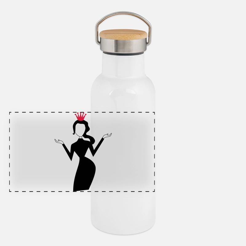 Top model Panoramic Thermal Bottle with Bamboo Lid