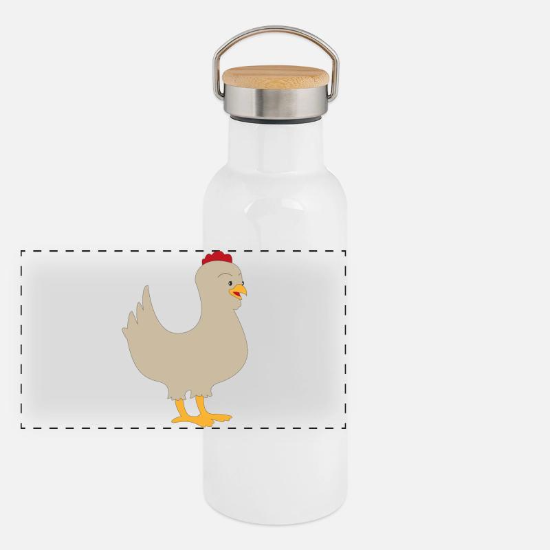 chicken Panoramic Thermal Bottle with Bamboo Lid
