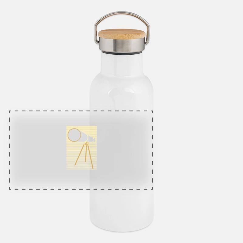 Astronomy Telescope Gift Science Gourde isotherme avec bouchon en bambou