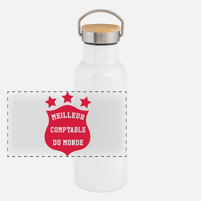 comptable / comptabilité / argent / Finance / Euro Gourde isotherme avec bouchon en bambou