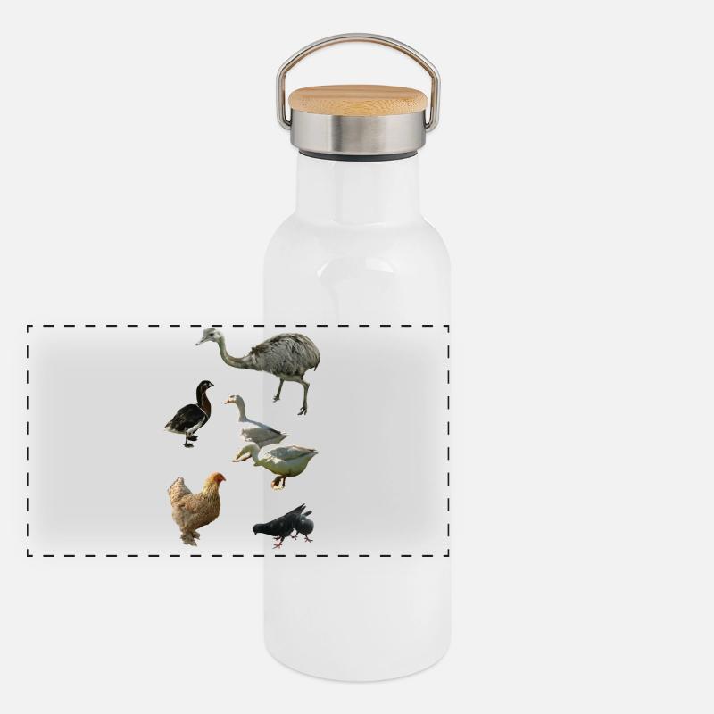 Poultry Panoramic Thermal Bottle with Bamboo Lid