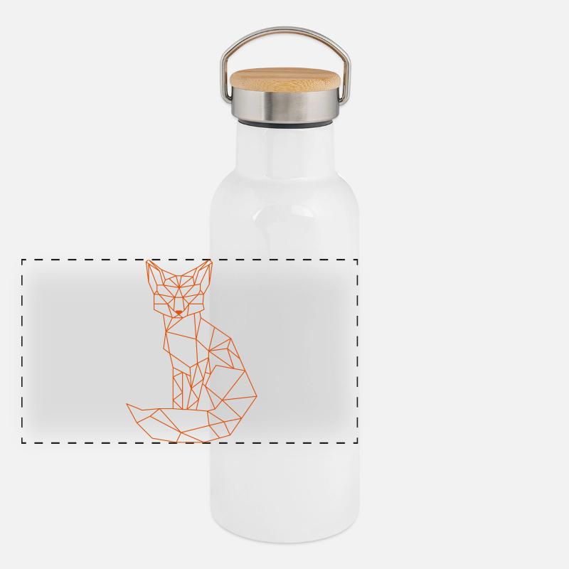 Gourde isotherme avec bouchon en bambou