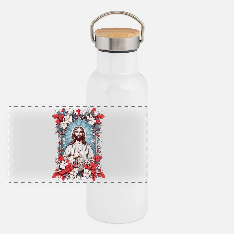 Mon Dieu Gourde isotherme avec bouchon en bambou