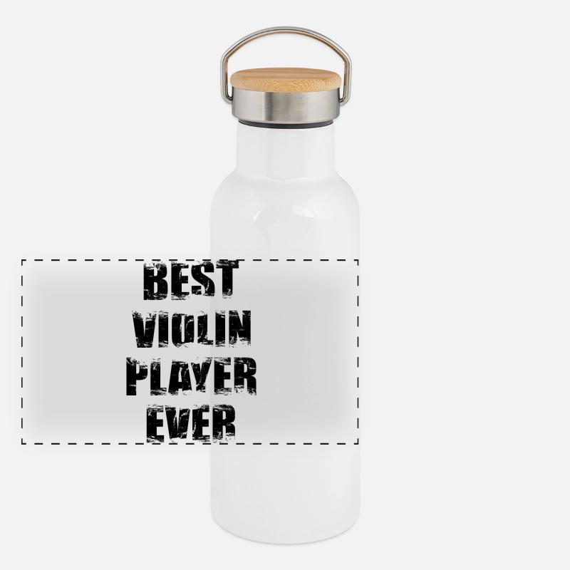 Bester Violinist Panorama Thermosflasche mit Bambusdeckel