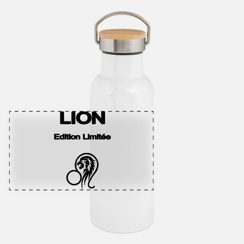 LION EDITION LIMITEE Gourde isotherme avec bouchon en bambou