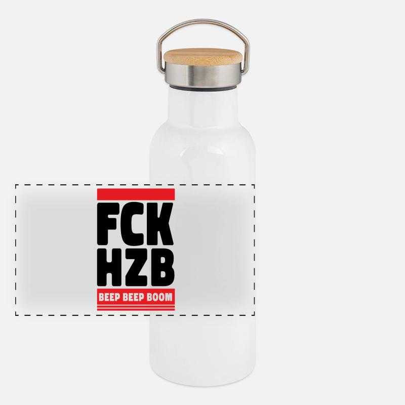 Gegen antisemitismus statement Panorama Thermosflasche mit Bambusdeckel