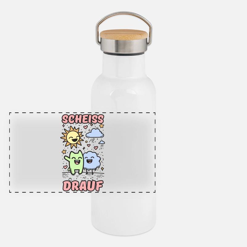 Merde Gourde isotherme avec bouchon en bambou