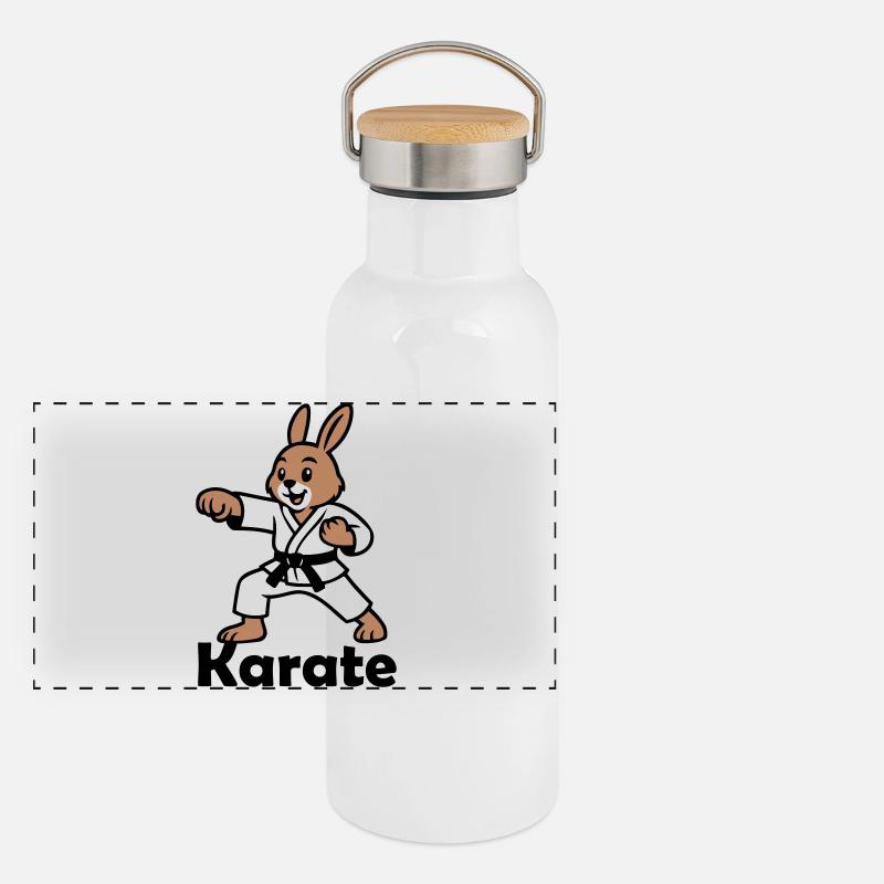 Panorama Thermosflasche mit Bambusdeckel
