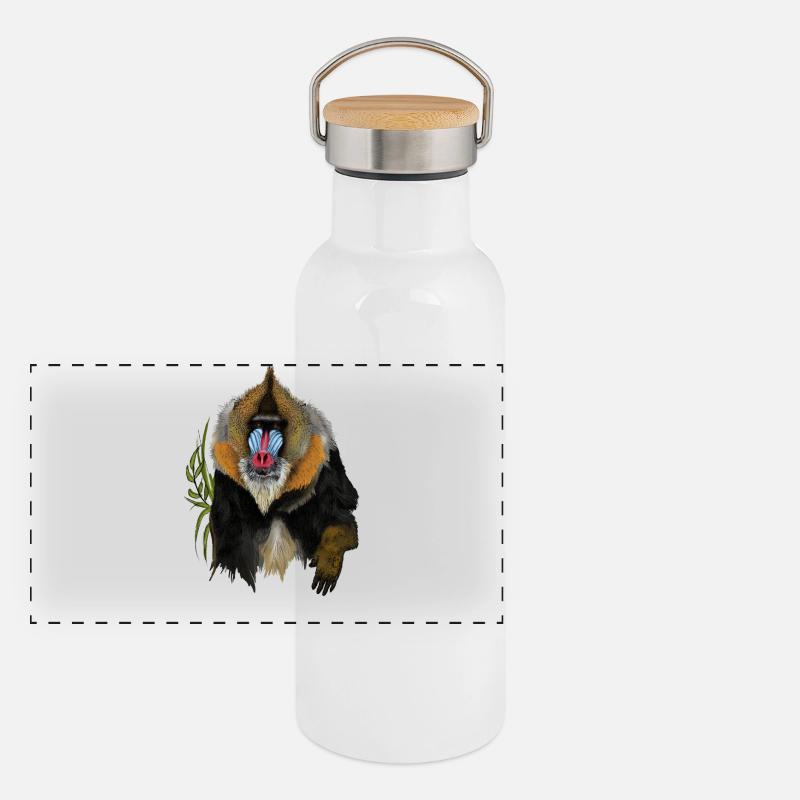 Panorama Thermosflasche mit Bambusdeckel