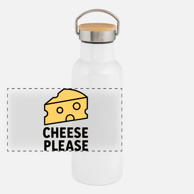 Cheese Please Panorama Thermosflasche mit Bambusdeckel