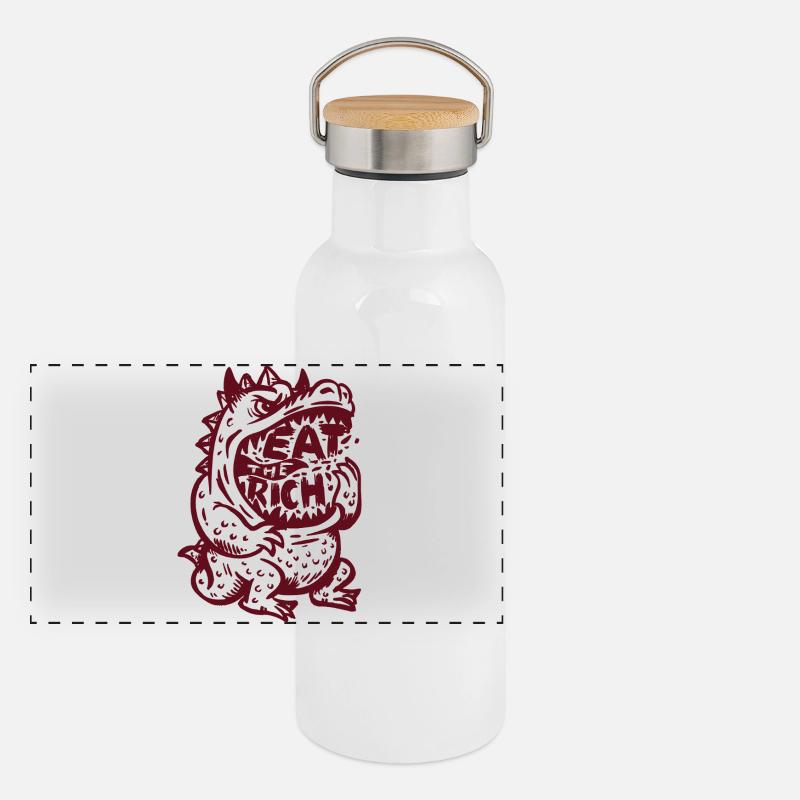 eat_the_rich Panorama Thermosflasche mit Bambusdeckel