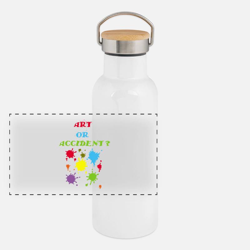Art ou accident ? Gourde isotherme avec bouchon en bambou