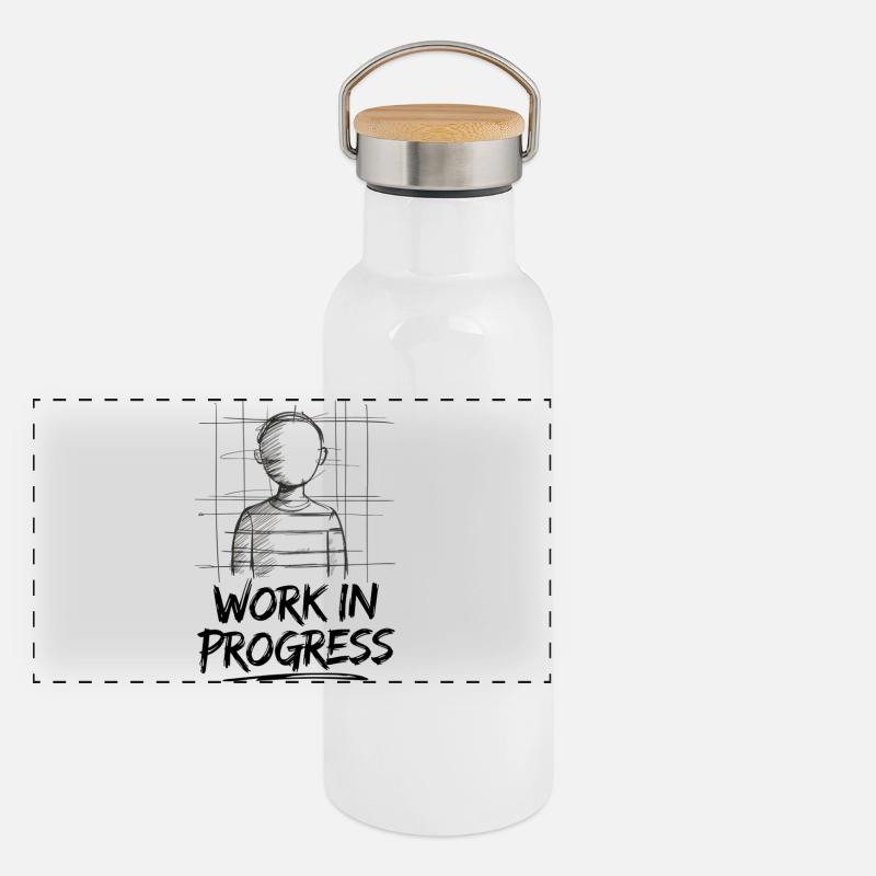 Work in Progress – Unfinished Art Panoramic Thermal Bottle with Bamboo Lid