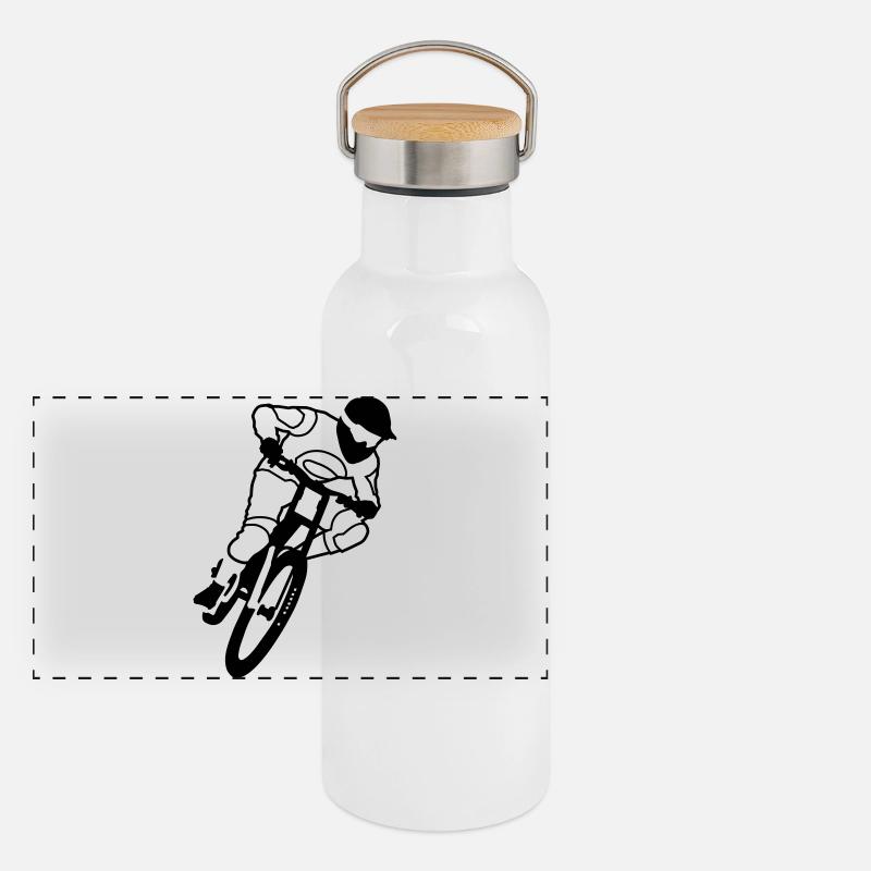 Panorama Thermosflasche mit Bambusdeckel