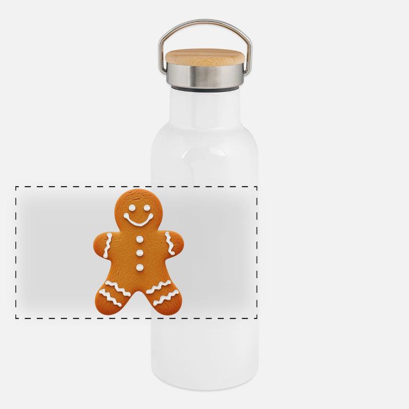 Panorama Thermosflasche mit Bambusdeckel