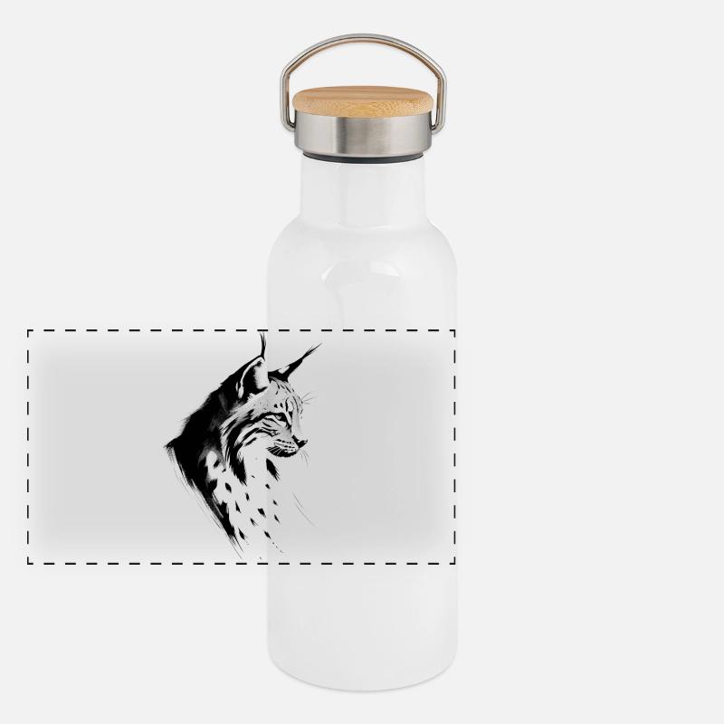 Panorama Thermosflasche mit Bambusdeckel