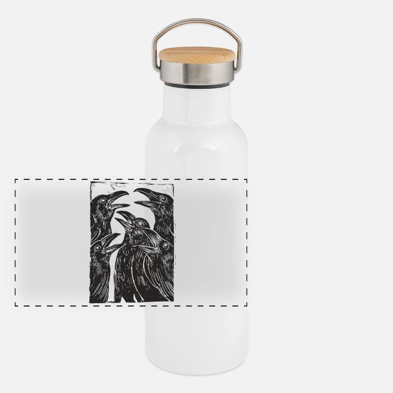 Ravens Panorama Thermosflasche mit Bambusdeckel