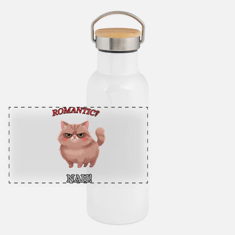 Le Chat Zéro Buck Gourde isotherme avec bouchon en bambou