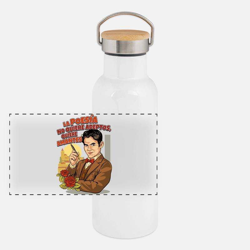 LORCA Poetry Panoramic Thermal Bottle with Bamboo Lid