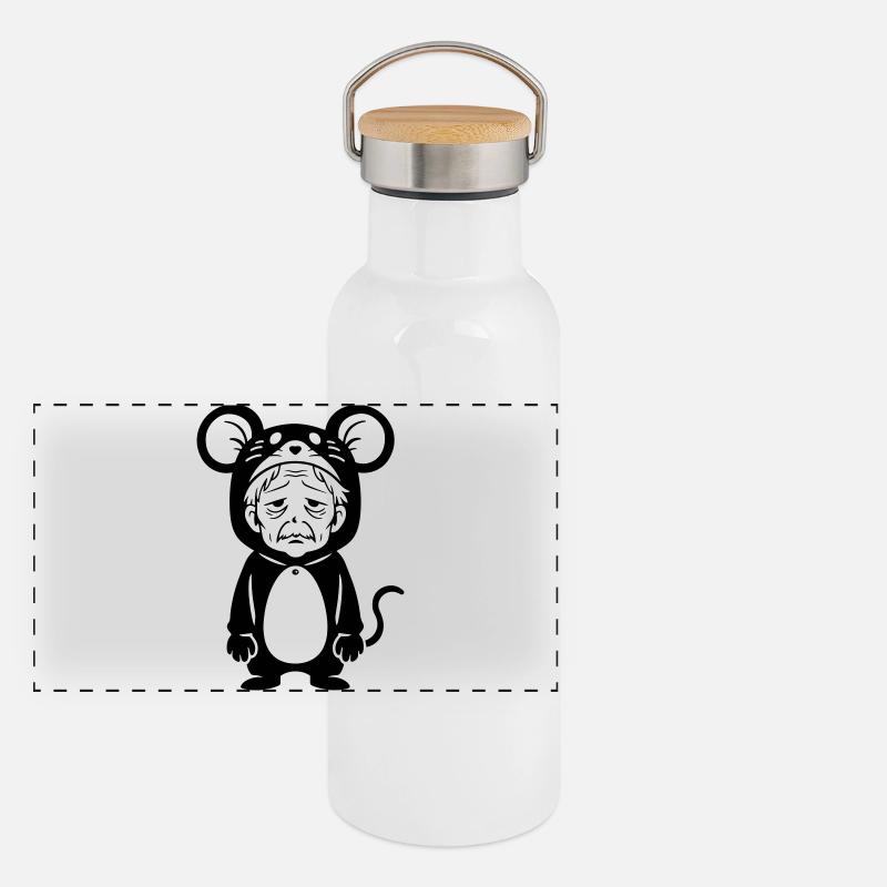 Carnival grouch mouse Panoramic Thermal Bottle with Bamboo Lid
