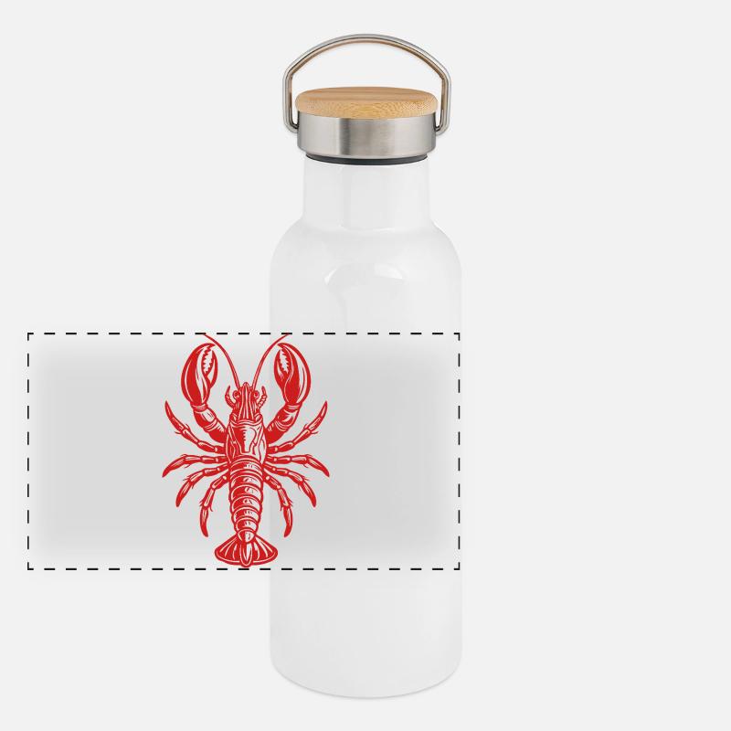 Homard Gourde isotherme avec bouchon en bambou