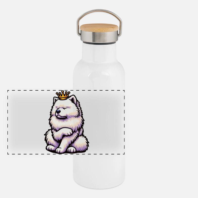 Samoyed Samoyed Owner Samoyed Lovers Panoramic Thermal Bottle with Bamboo Lid