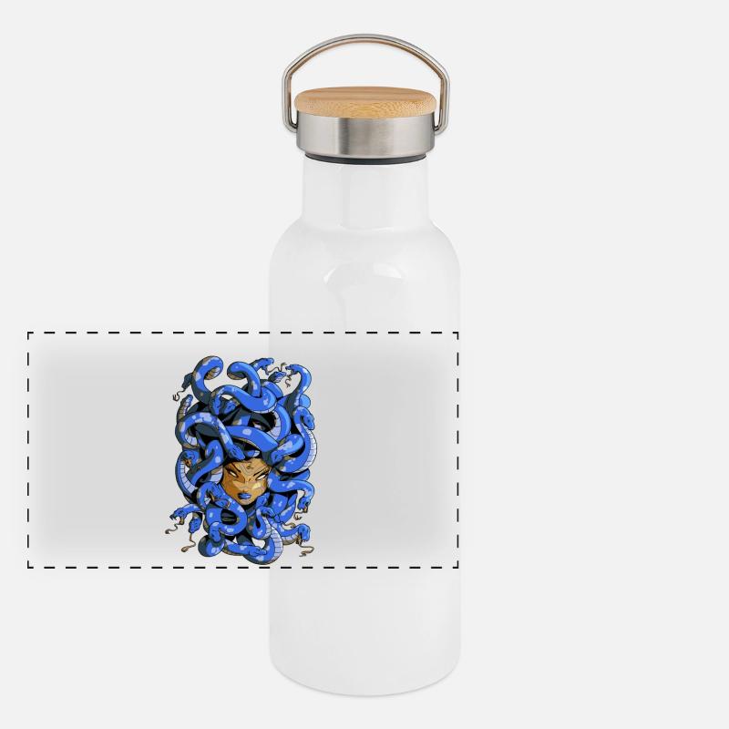 Medusa Chevelue Gourde isotherme avec bouchon en bambou
