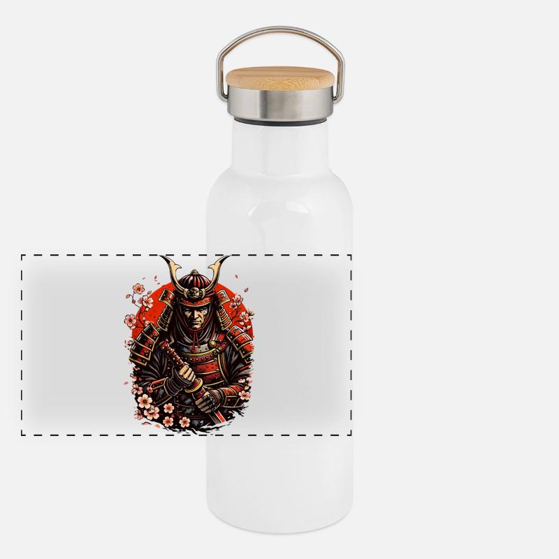 Panorama Thermosflasche mit Bambusdeckel