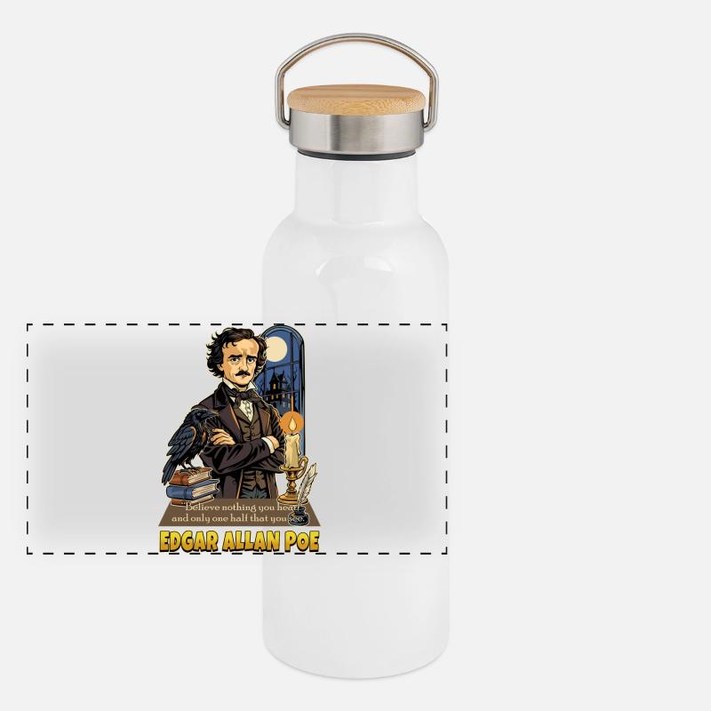 Allan Poe Panorama Thermosflasche mit Bambusdeckel