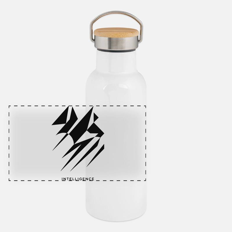 Intelligence Style Panoramic Thermal Bottle with Bamboo Lid
