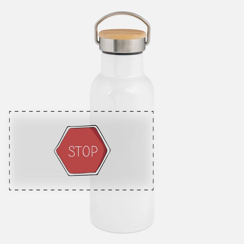 stop Panoramic Thermal Bottle with Bamboo Lid