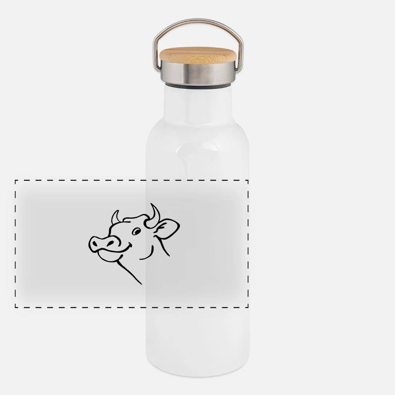 Cow Panoramic Thermal Bottle with Bamboo Lid